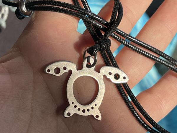 Sea Turtle Open Circle Pendant