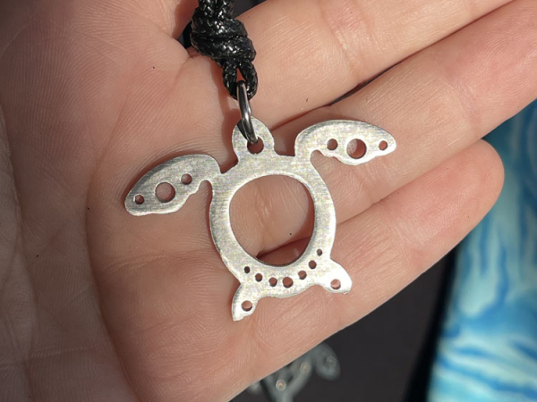 Sea Turtle Open Circle Pendant