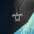 Sea Turtle Open Circle Pendant