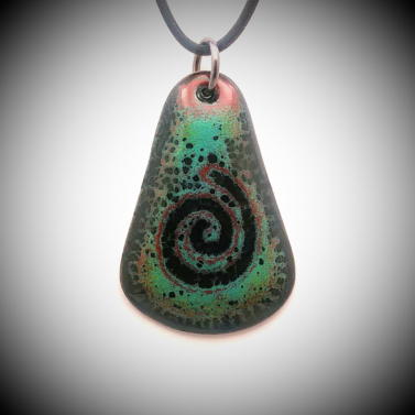 Enamel Spiral Pendant