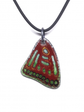 Enamel Butterfly Pendant 2, titanium bail