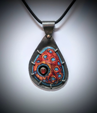 Enamel & Carnelian Necklace