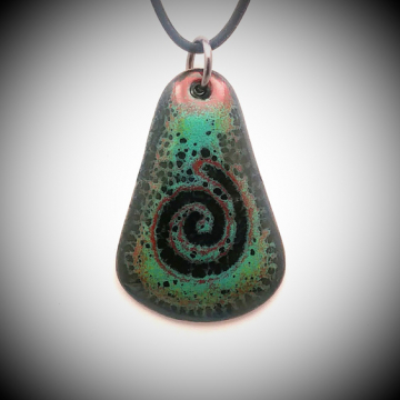 Enamel Spiral Pendant