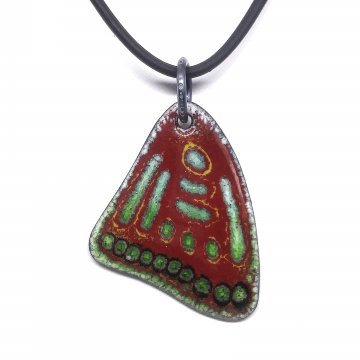 Enamel Butterfly Pendant 2, titanium bail