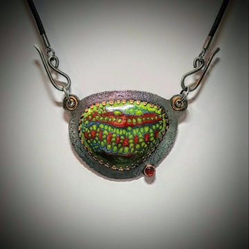 Enamel & Carnelian Necklace