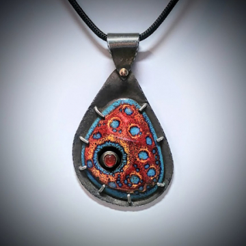 Enamel & Carnelian Necklace