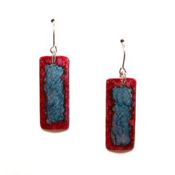 Red and Blue Earrings