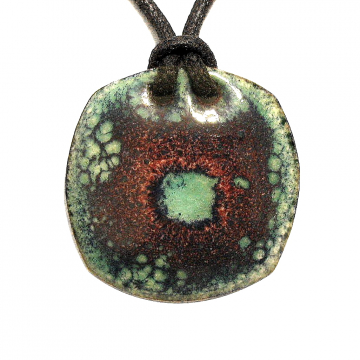 Enamel Pendant, adjustable cord