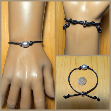 Large Pearl Bead Unisex Adjustable bracelet